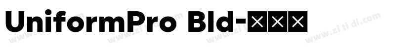 UniformPro Bld字体转换